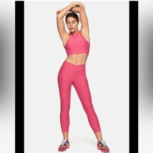 Outdoor Voices Techsweat 3/4 Leggings in Pink Flamingo Small